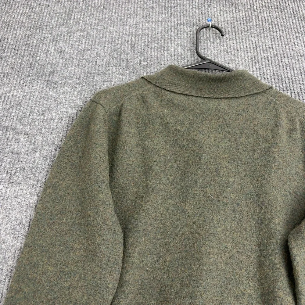 Eildon Hills Sweater‎ Youth XL Green Merino Wool Long Sleeve Polo Classic Casual